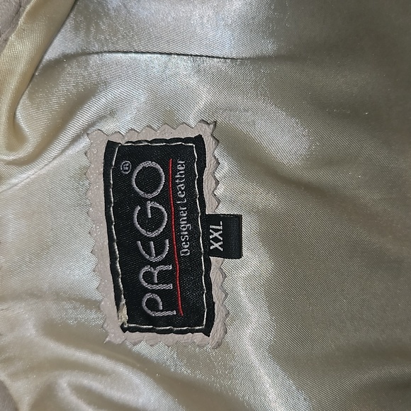 PREGO Designer Leather Women Jacket %100 Geniun lamp leather Beige Size XXL - Picture 9 of 12